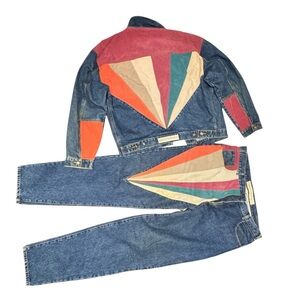 Chiori All Over The World Denim Set (Jacket & Pants) XL , 40x34 - Super Rare!